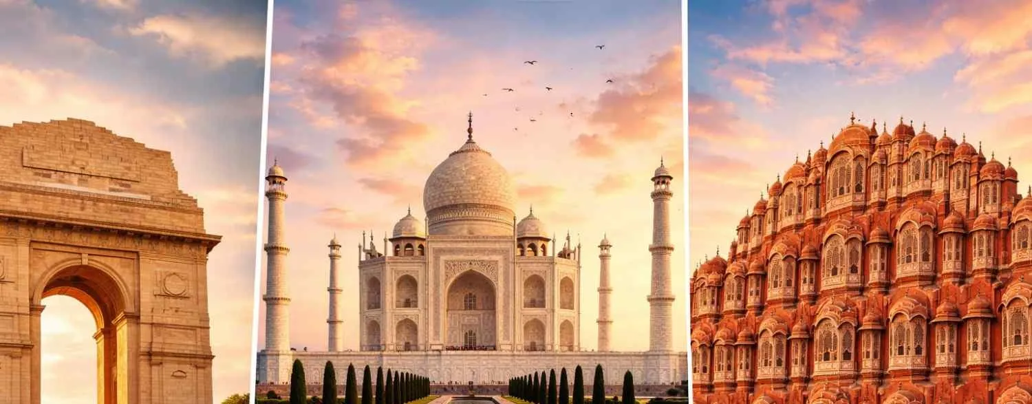 Delhi, Agra and Jaipur landmarks