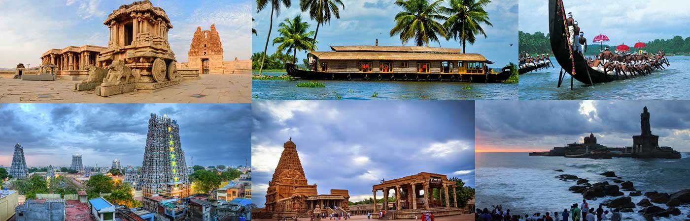 Temples, backwaters and coastal scenery in South India